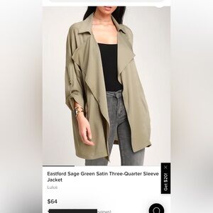 Lulu's Taupe Satin Jacket